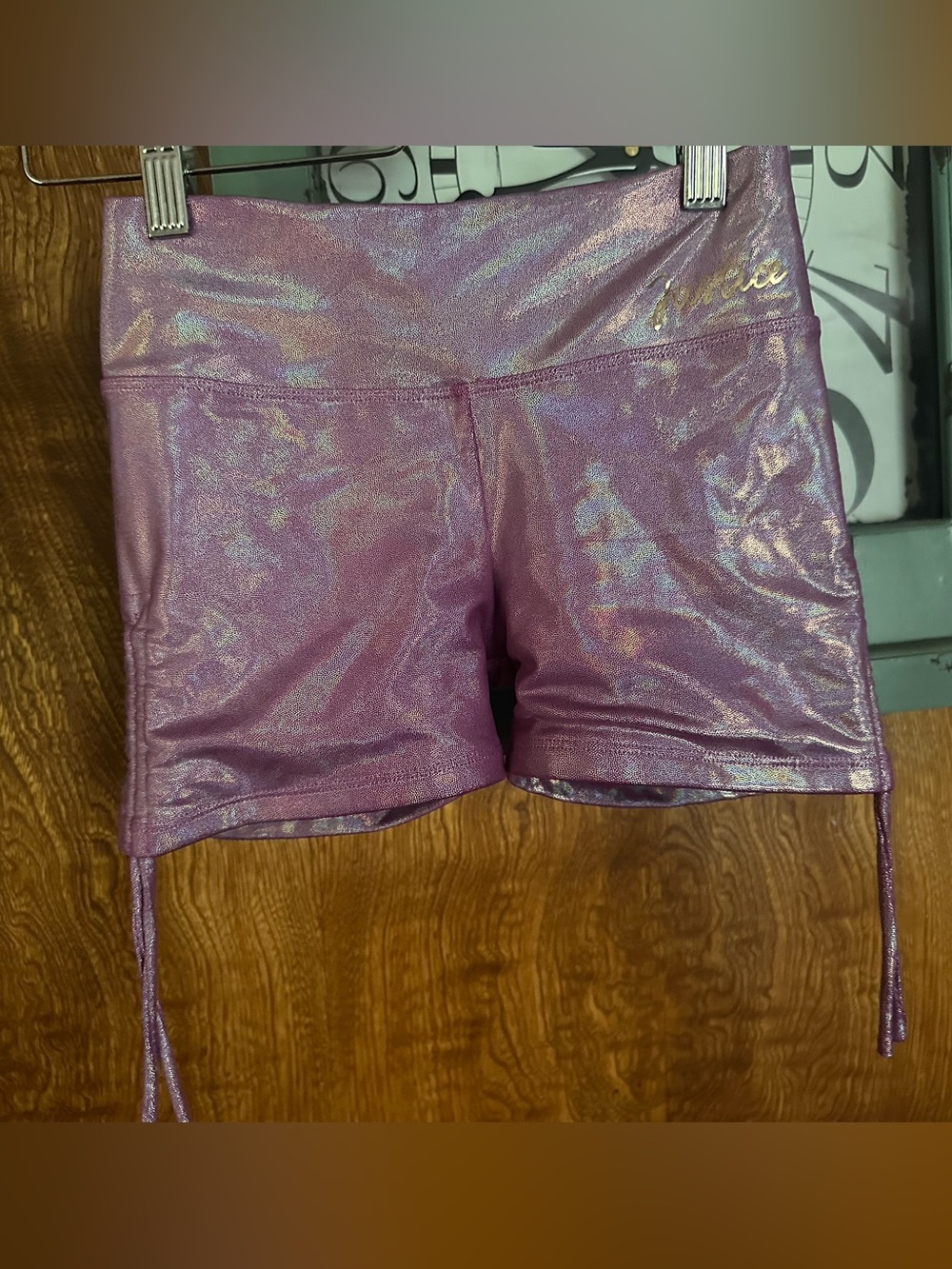 Justice Shimmery Lilac Bike Shorts